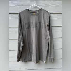 Carhartt Long Sleeve Olive Green T-Shirt L